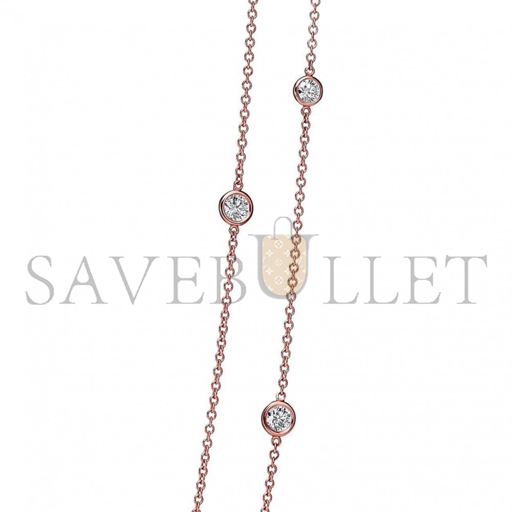 TIFFANY ELSA PERETTI® DIAMONDS BY THE YARD® SPRINKLE NECKLACE IN ROSE GOLD WITH DIAMONDS 45123178